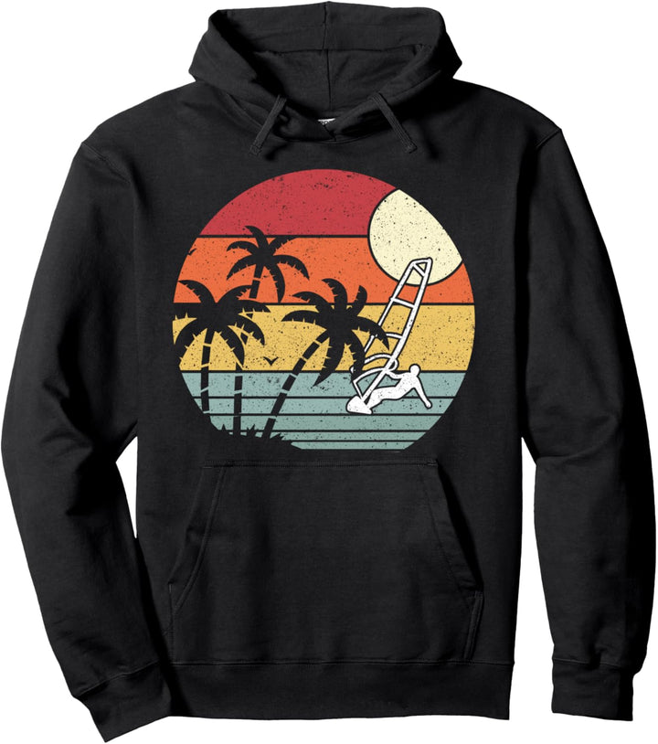 Windsurfen Retro Windsurf Surf Vintage Geschenk Pullover Hoodie