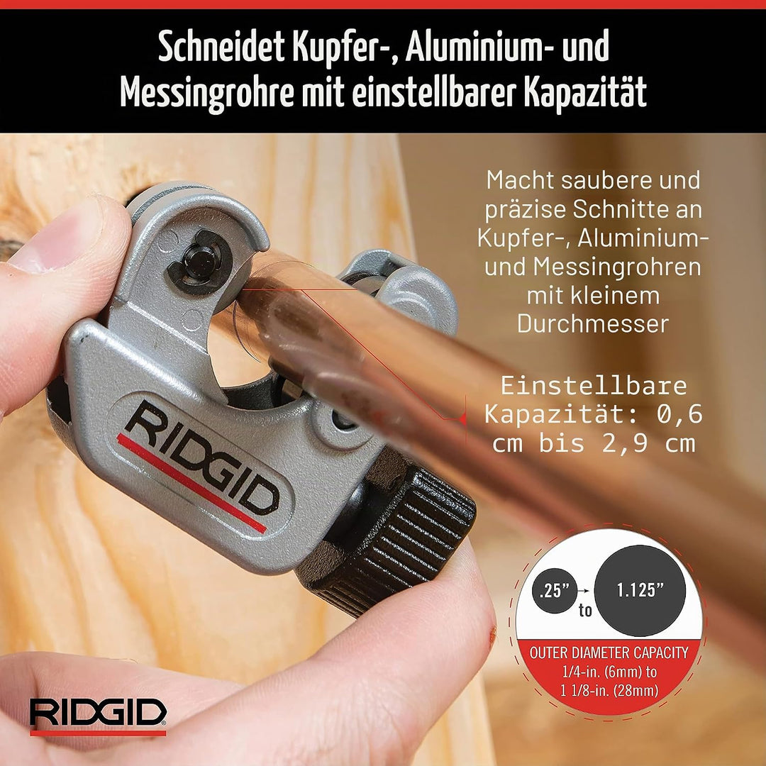 RIDGID 40617 Modell 101 Mini-Rohrabschneider für beengte Arbeitsbereiche, Rohrabschneider von 6 mm b