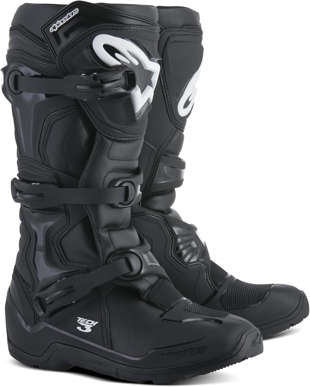Alpinestars Motocross-Stiefel Tech 3 Enduro Schwarz | Sportlicher Offroad-Schutz 40.5 EU Schwarz, 40