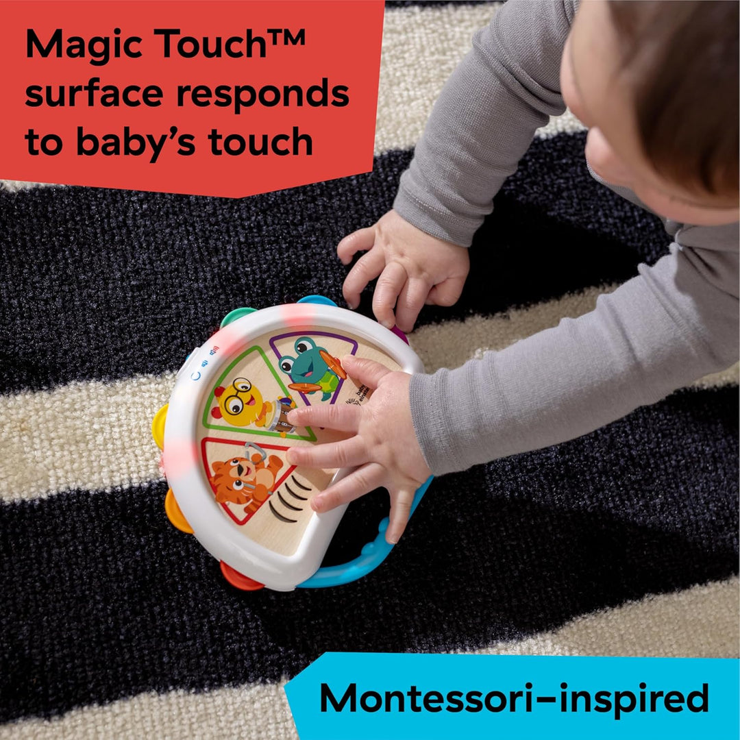 Baby Einstein, Hape Tap & Shake Magic Touch Tamburin – Musikalisches Babyspielzeug, Fördert Feinmoto