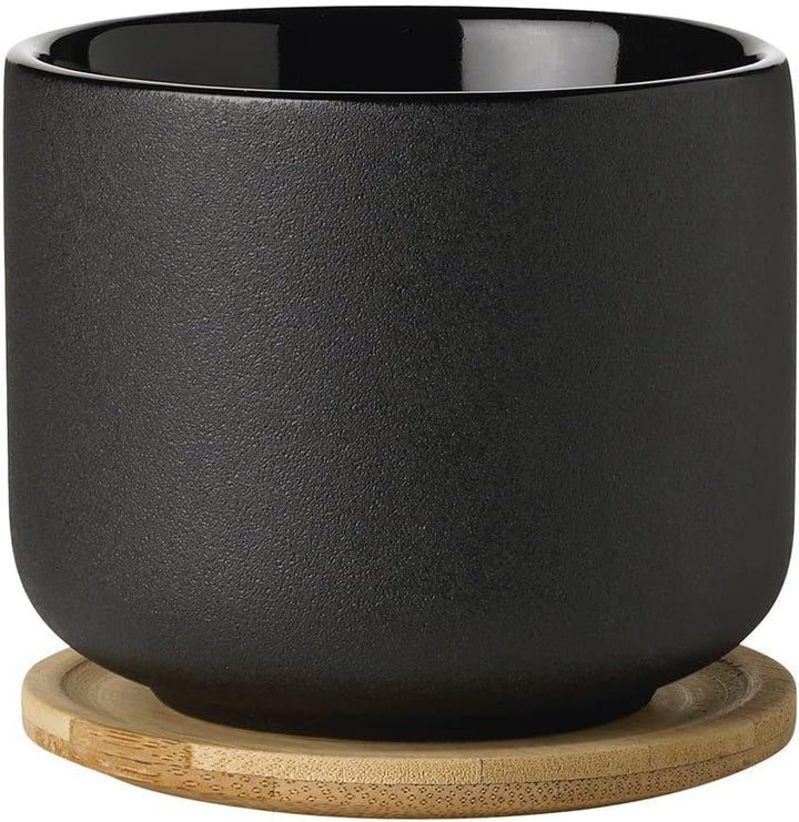 Stelton Teebecher Theo - Trinkbecher für Tee, Kaffee & heisse Schokolade - Steinzeug, gusseiserne Au