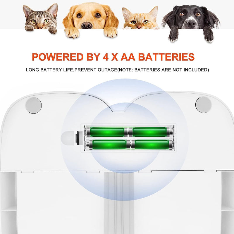 2 Näpfe Automatischer Futterspender für Katzen und Hunde, Upgraded-Chip Timed Dry Pet Food Feeder mi