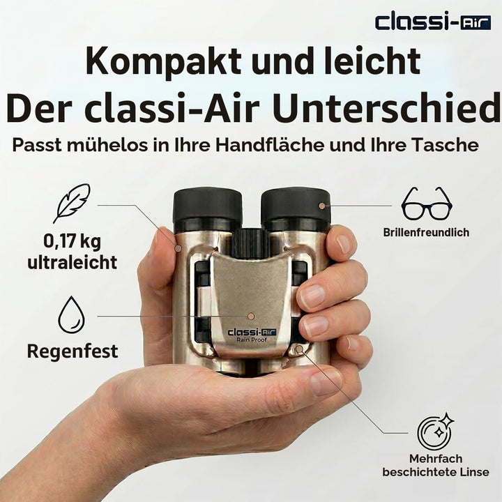 Kenko Fernglas Classi-Air 10x21 DH, Dachprisma, leichtes, faltbares & kompaktes Design, Mehrschichtv