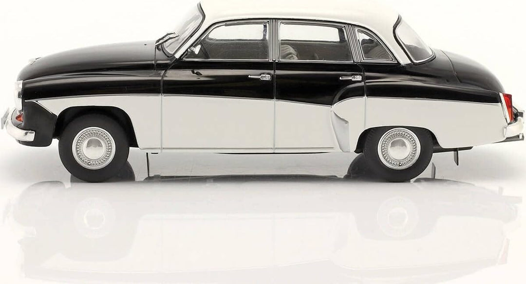 Kompatibel mit 1965 Wartburg 312 Schwarz/Weiss 1:24 WhiteBox 124096