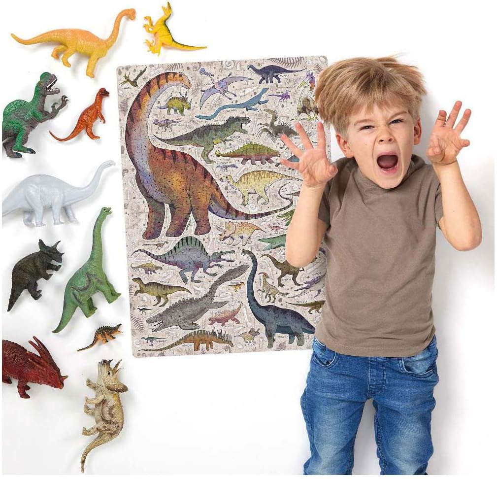 Puzzlove Dinosaurs 200 Teile Lernpuzzle für Kinder 7+, Bodenpuzzle Dinosaurier Dinosaurier (200 Stüc