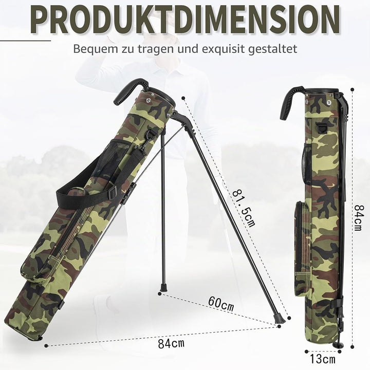 OUUTMEE Kleine Golftasche, Schlägerkoffer, Golf-Selbstständer, Schlägerkoffer und grosse Tasche, Ult