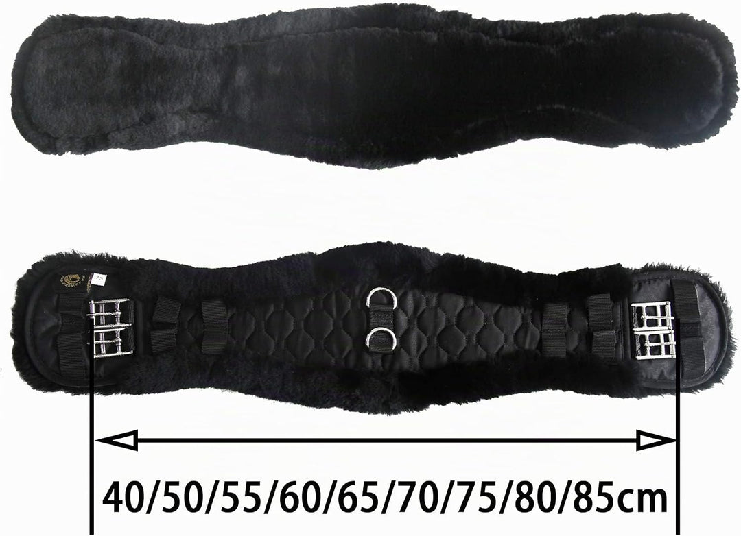 Lammwolle Konturgurt Sattelgurt, Kurzgurt Dressurgurt, aus Qualitäts Merino Lammwolle, spezielle ana