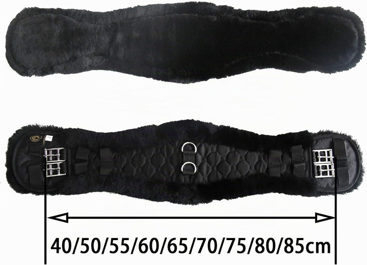 Lammwolle Konturgurt Sattelgurt, Kurzgurt Dressurgurt, aus Qualitäts Merino Lammwolle, spezielle ana