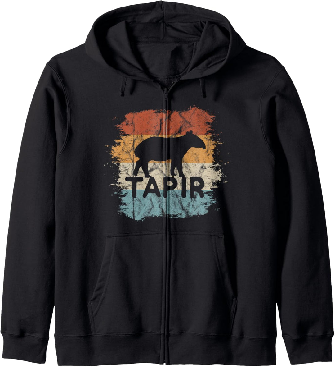 80er Retro Style Tapir Funky Schabracken-Tapir Kapuzenjacke