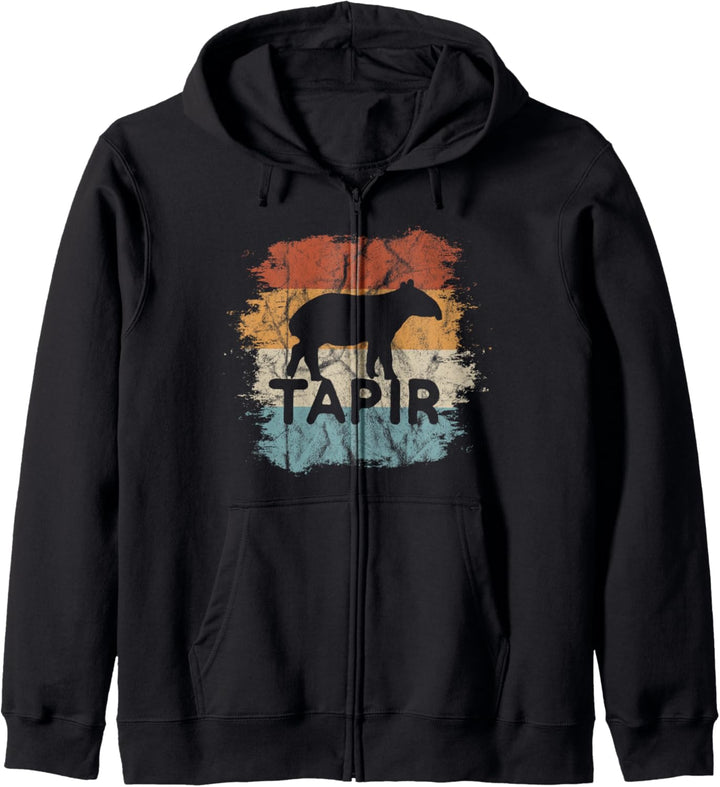 80er Retro Style Tapir Funky Schabracken-Tapir Kapuzenjacke
