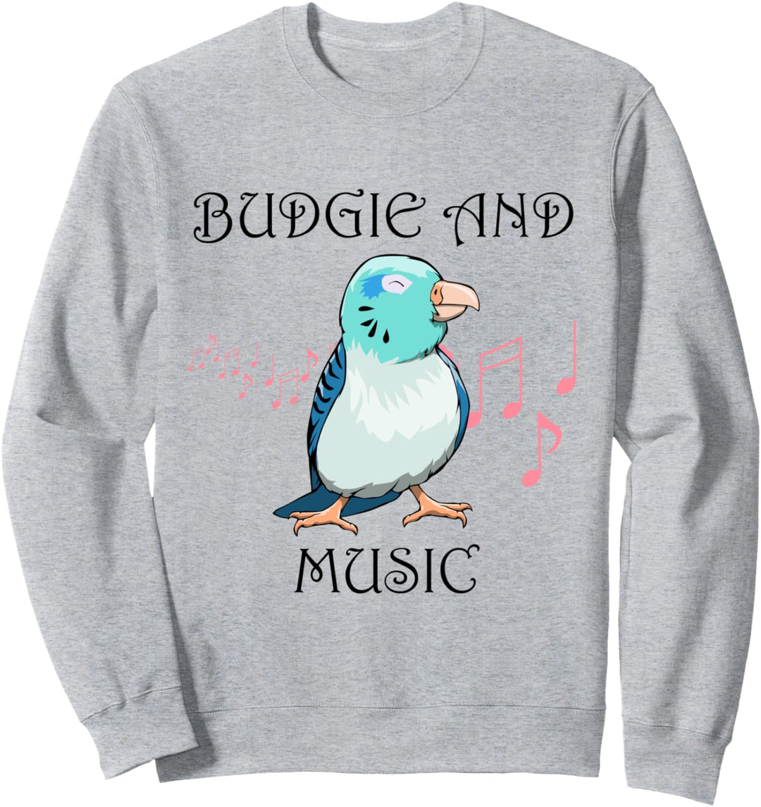 Wellensittich und Musik Vogel Singender Sittich Sweatshirt
