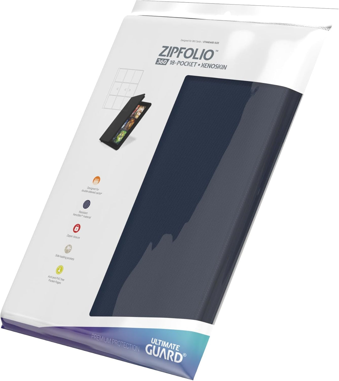 Ultimate Guard Zipfolio 360 - 18-Pocket XenoSkin Blau, Blau