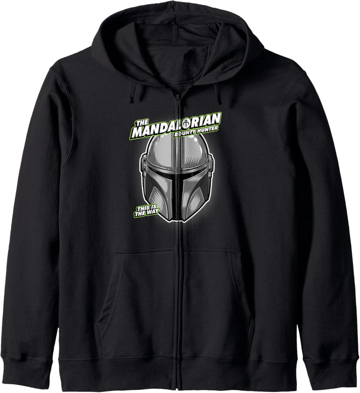 Star Wars Mandalorian Bounty Hunter Helmet Comic Kapuzenjacke