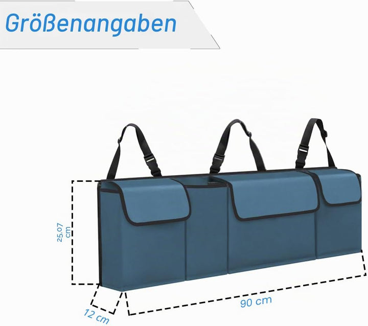CGEAMDY Kofferraum-Organizer, Organizer für Auto, aus Oxford-Stoff, Faltbar und Wasserdicht, mit 4 T