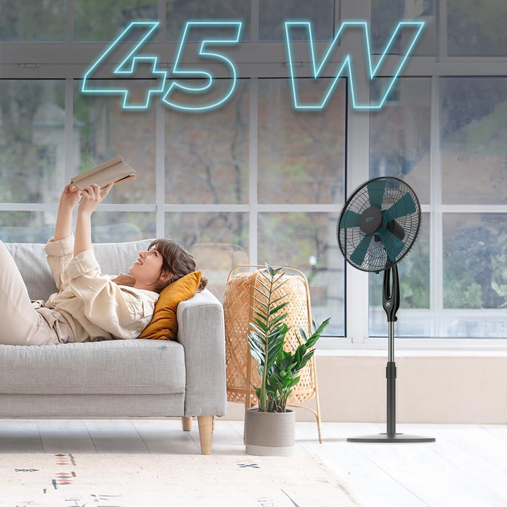 Cecotec Standventilator EnergySilence 560 Max Smart 45 W, 16 Zoll Durchmesser, 5 Flügel, 12-Stunden-