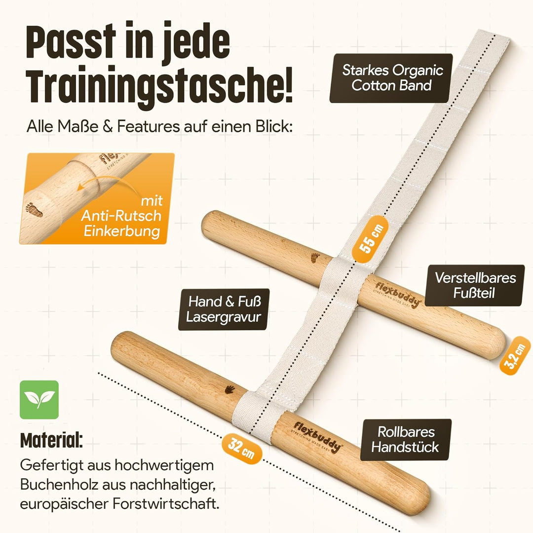 Dehngerät – 2-in-1 Flexibilitäts- & Rückentrainer | Mehr Beweglichkeit & Schmerzlinderung | Kompakte