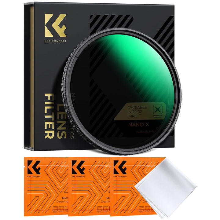 K&F Concept Nano-X Serie ND Filter 58mm Variabler Graufilter ND2-32(1-5 Blendenstufen), 58mm