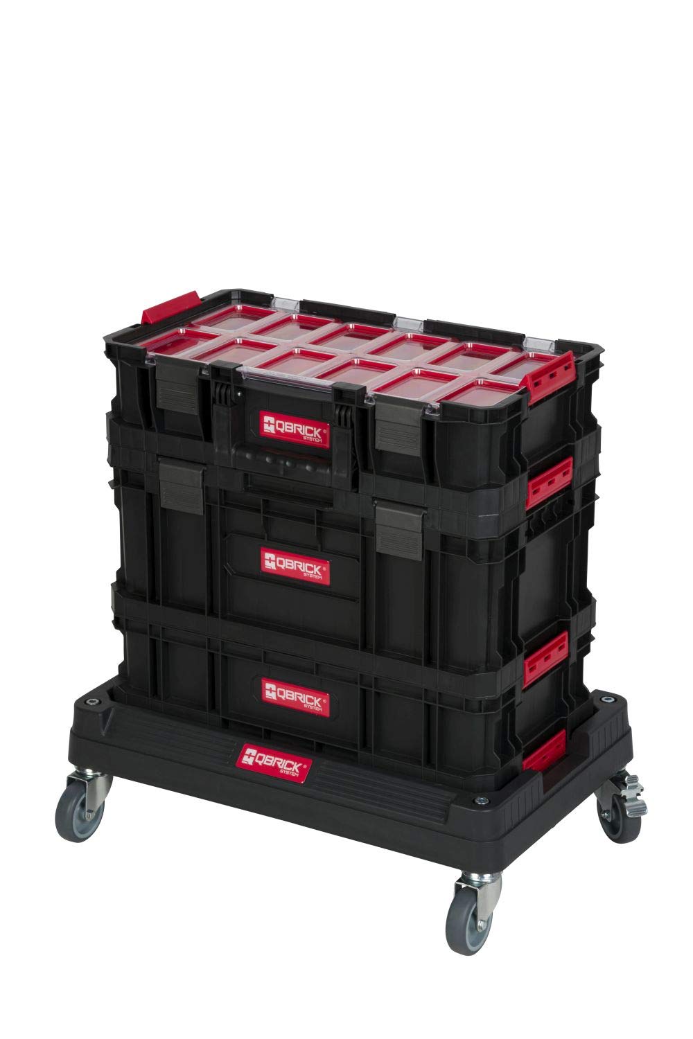 XL Werkzeugtrolley, Werkstattkoffer Set, Werkstattwagen Set ausQ-Brick Serie mit viel Zubehör! B x T