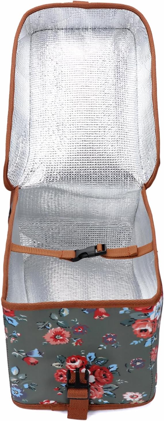 TOURBN wasserdichte Canvas Fahrradtasche Fahrradgepäckträgertasche Isolierte Fahrrad-Kühltasche für