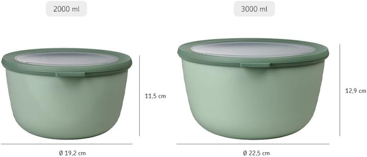 Mepal Multi Bowl Cirqula Round - Mikrowellen Geschir - Geeignet als Luftdichte Aufbewahrungsbox für