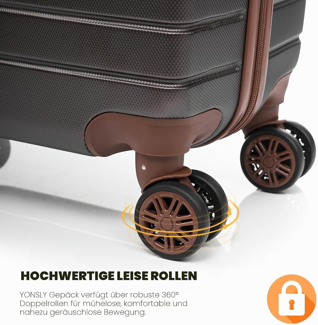 Reisekoffer Trolley Rollkoffer Handgepäck Set, Kofferset, Gepäckset Hartschalenreisekofferkoffer Sui