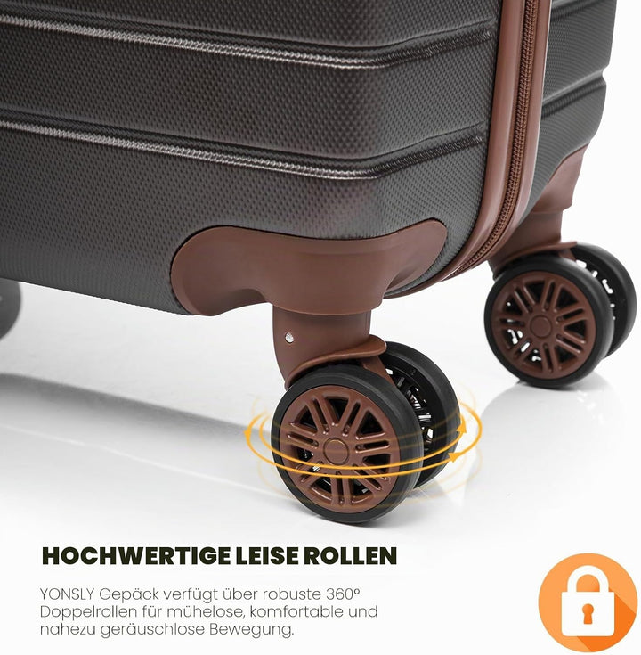 Reisekoffer Trolley Rollkoffer Handgepäck Set, Kofferset, Gepäckset Hartschalenreisekofferkoffer Sui