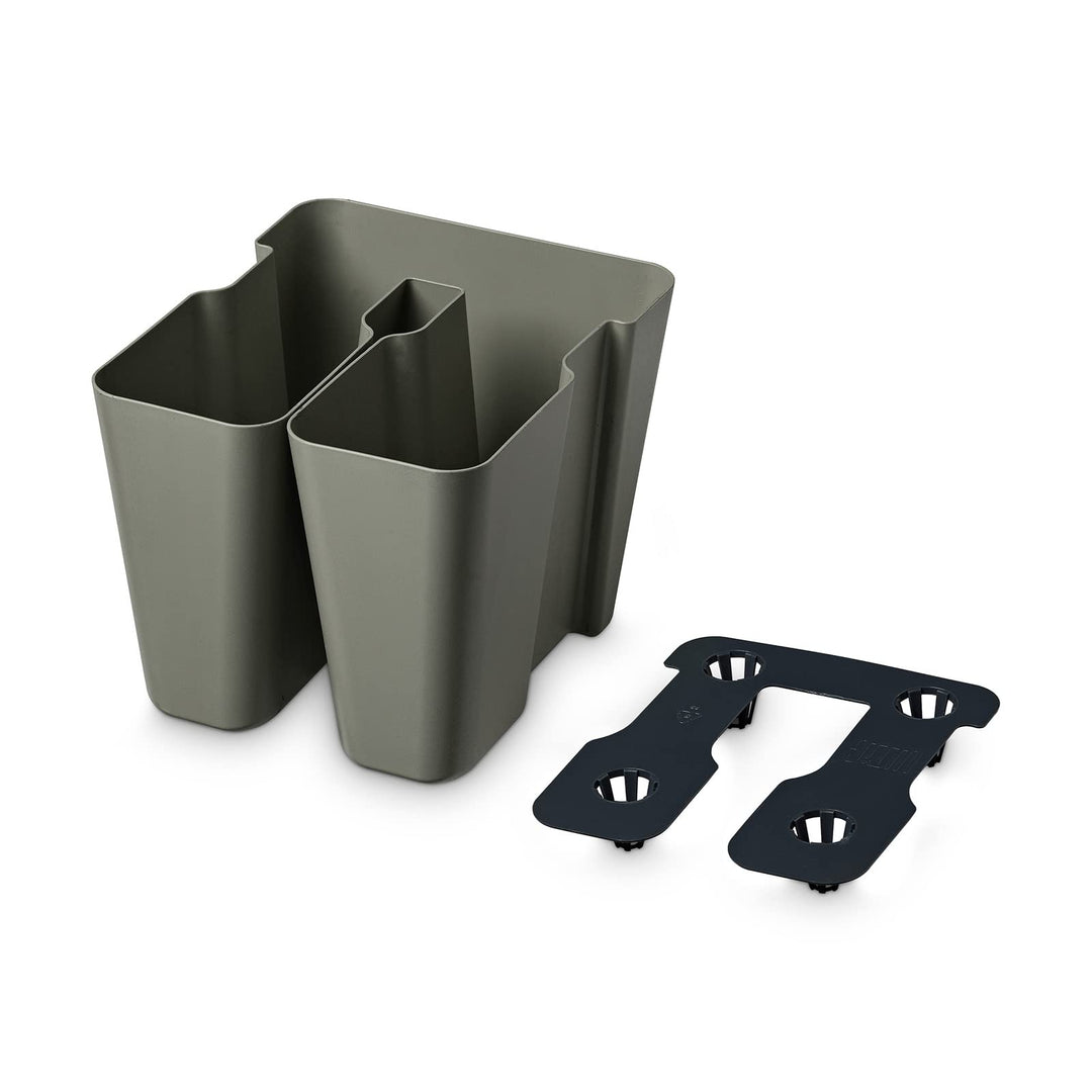 4 x Blumenkasten für Balkongeländer als Sichtschutz oder Rankhilfe, Array-Planter, Quarzgrau, 4 Lite