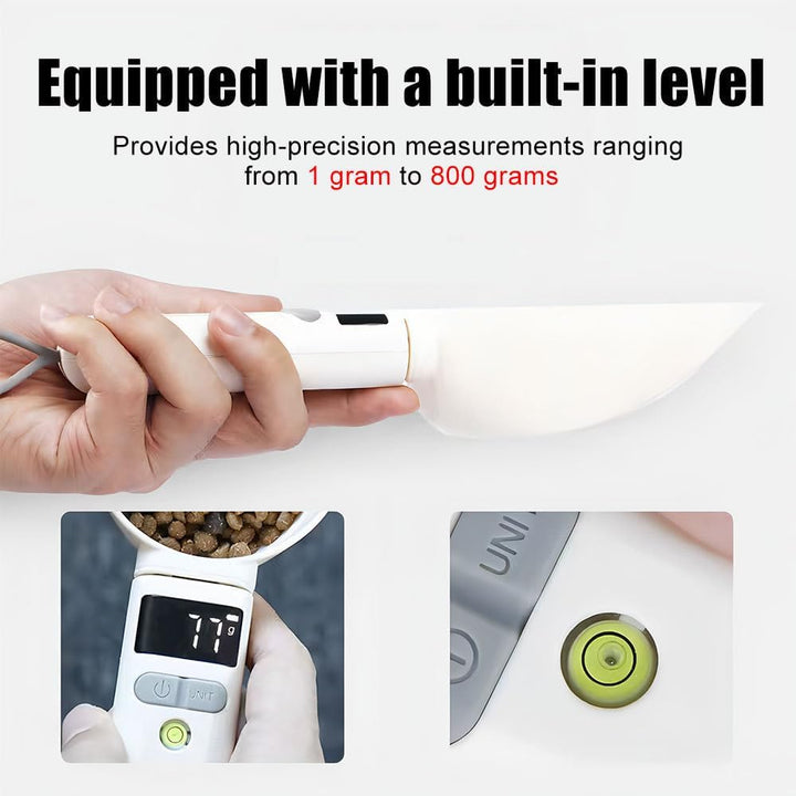 DONGKER Digital Küchenwaage, 800g/1g USB Wiederaufladbar Löffelwaage mit LCD Display, g/ml/oz Belieb