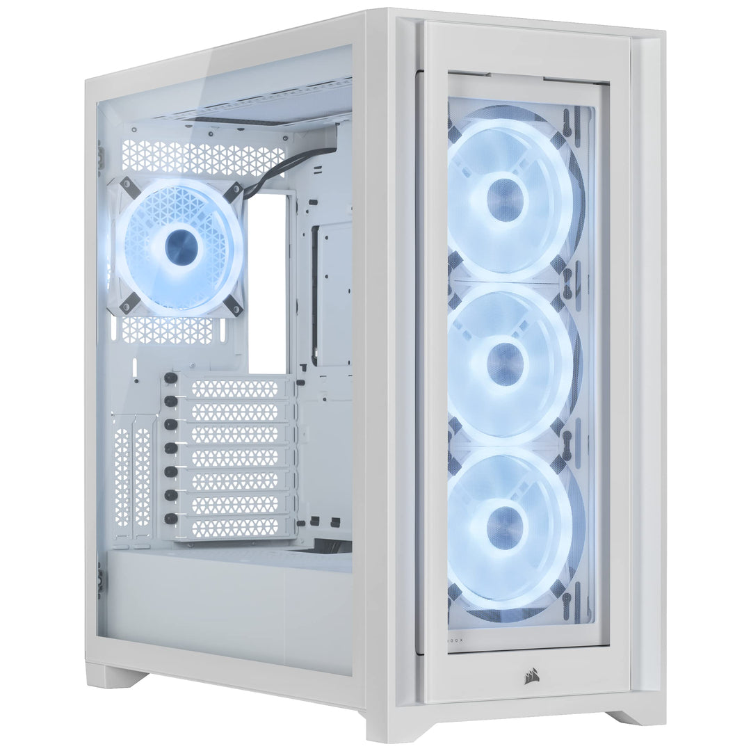 Corsair iCUE 5000X RGB QL-Edition Miditower Gehäuse (Vier CORSAIR QL120 RGB-Lüfter, CORSAIR iCUE Lig
