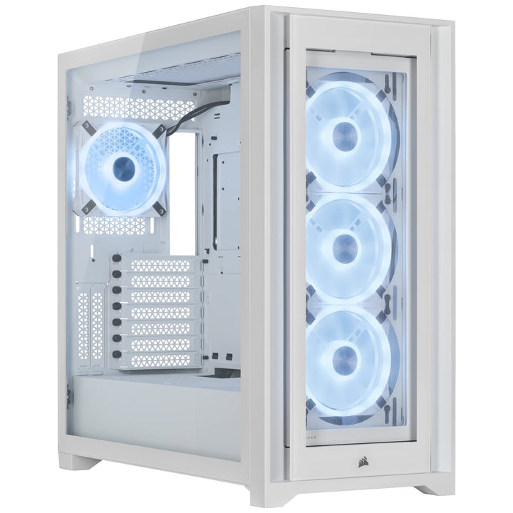Corsair iCUE 5000X RGB QL-Edition Miditower Gehäuse (Vier CORSAIR QL120 RGB-Lüfter, CORSAIR iCUE Lig