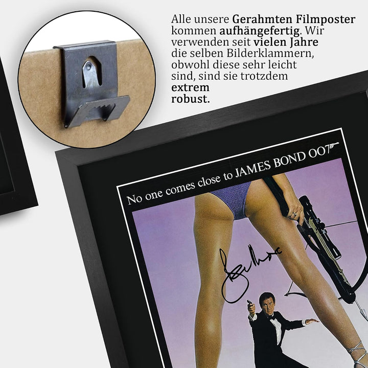 HWC Trading A3 FR James Bond - For Your Eyes Only Movie Poster Roger Moore Signed Geschenk GESTALTET