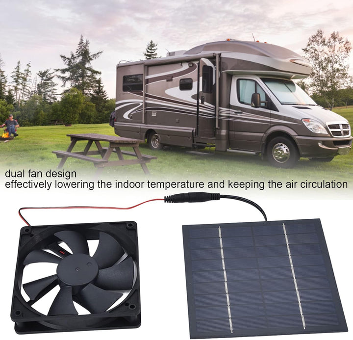 banapoy Solarpanel-Ventilator-Bausatz, 10W 12V Einzelner solarbetriebener Abluftventilator, Wasserdi
