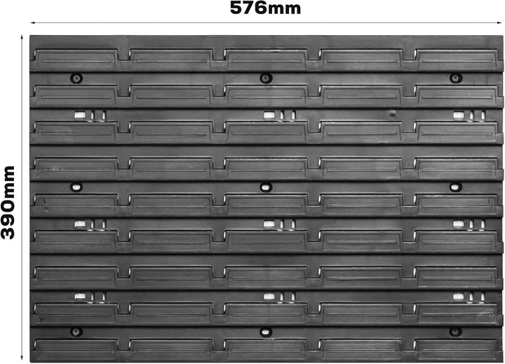 Lagersystem Wandregal 576 x 390 mm , 35 stck. Box , Stapelboxen Schüttenregal Sichtlagerkästen , Ext