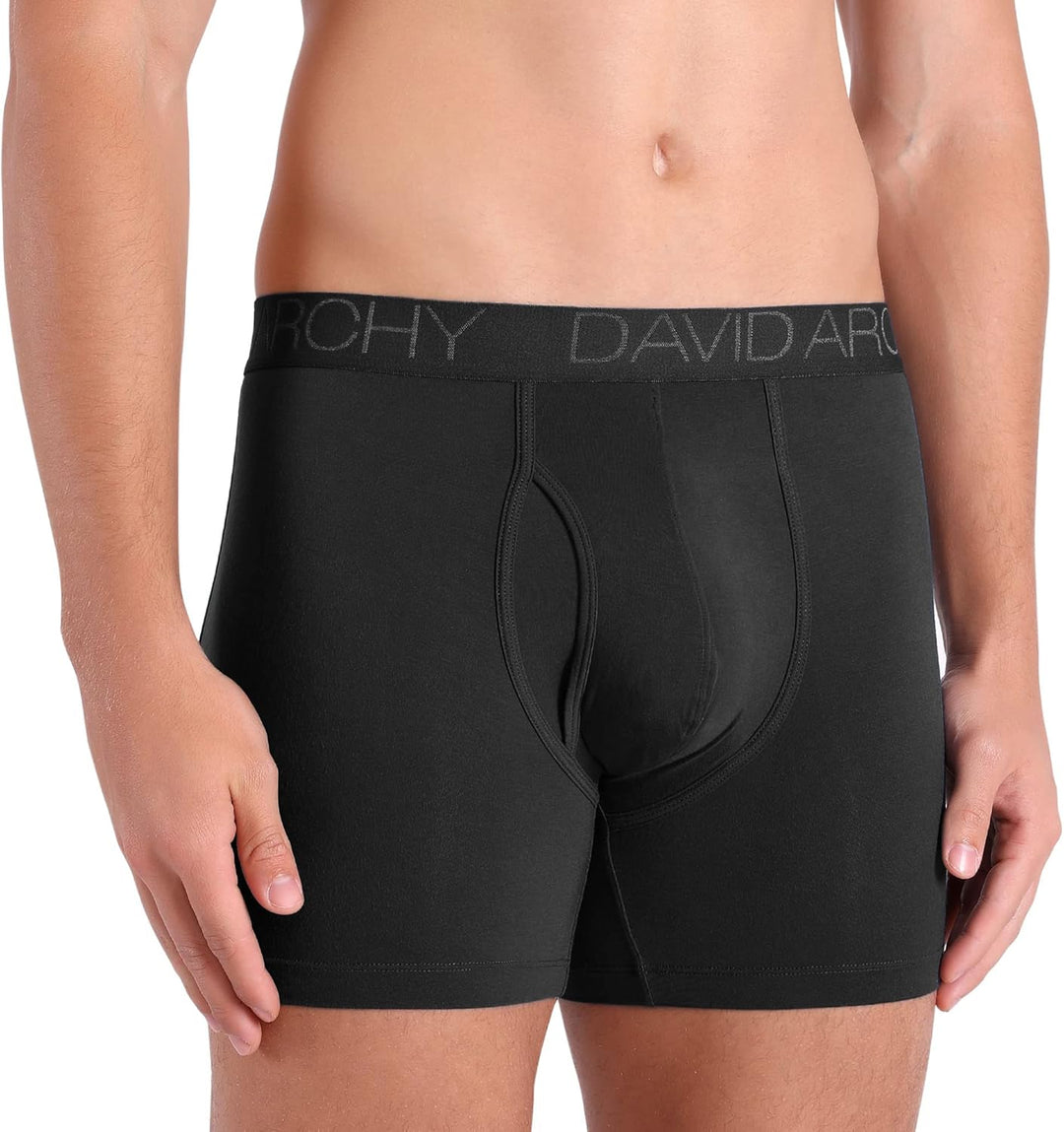 DAVID ARCHY Herren Boxershorts Mehrfachpack, Stretcken Klassischer Retroshorts, Unterhosen Männer, 5