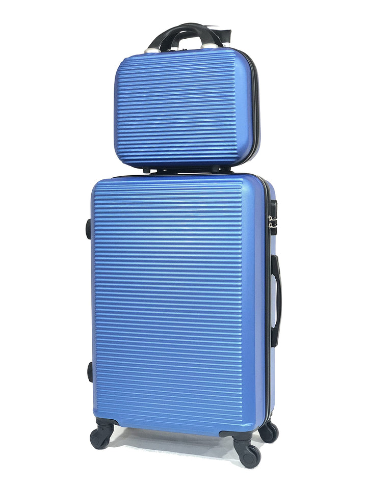 CELIMS Koffer für Kabinen/mittel/gross, mit oder ohne Vanity, französische Marke, Blau - 5859, Moyen