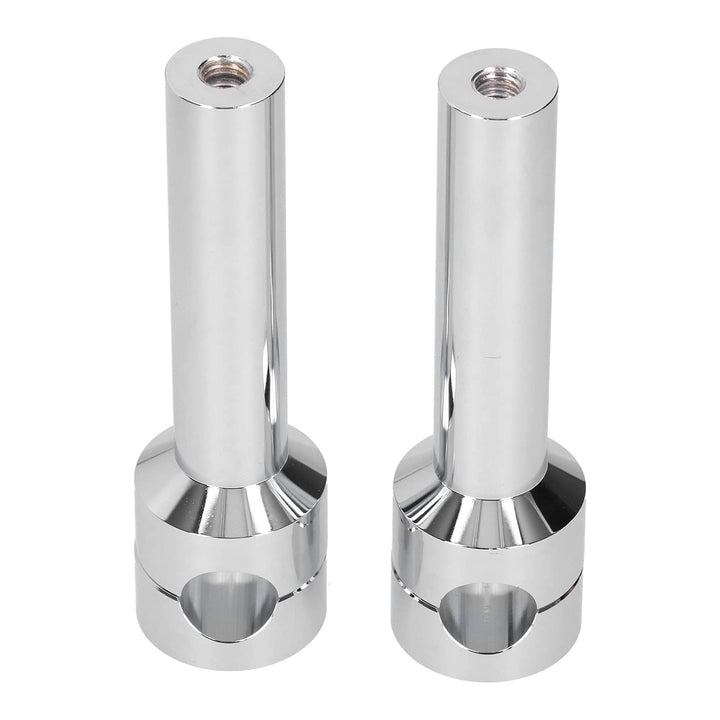 1 Paar Motorrad Lenker Riser 22mm Runde Lenkererhöhungen Universal Chrom Aluminiumlegierung Aufzug L