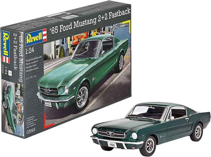 Revell RG7065 Modellbausatz Auto 1:24 - 1965 Ford Mustang 2+2 Fastback im Massstab 1:24, Level 4, or