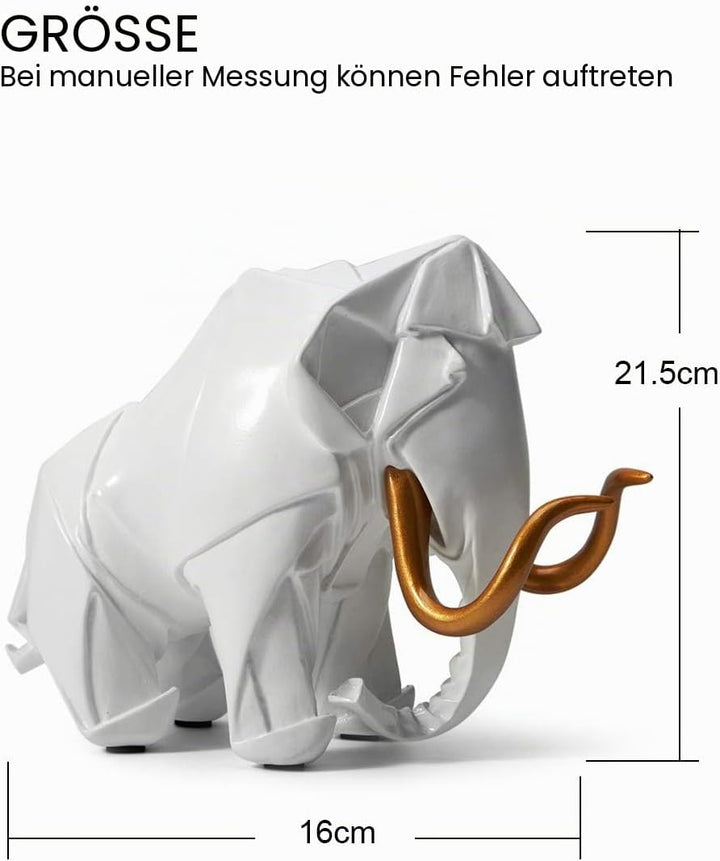 Amoy-Art Modern Dekor Skulptur Mammut Figuren Dinosaurier Statue Tier Geschenk Wohnzimmer Kunst Poly