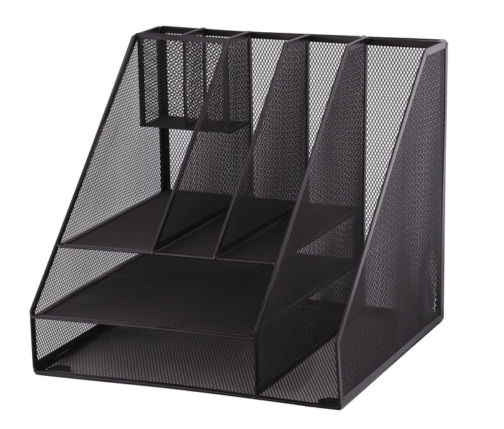 D.RECT Schreibtisch-Organizer,Schwarz Tisch-Organizer, Multi Funktions -Organizer, Stiftehalter, Met