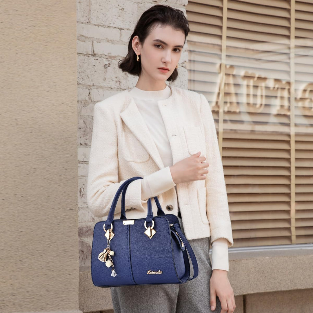 NICOLE & DORIS Damen Handtasche Mittelgross Elegant Handtaschen Mode Umhängetasche Henkeltaschen PU