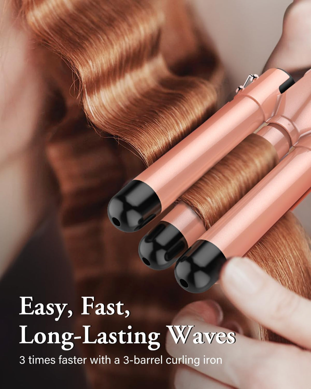 BESTOPE PRO Lockenstab Lockenstäbe 3 Fässer Welleneisen 5 in 1– Lockenstab Set 3 Fässer für grosser