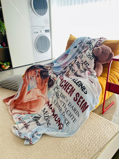Kuscheldecke für Meine Tochter, An Meine Tochter Decke von Mama, Mutter Tochter Decke mit Spruch Deu