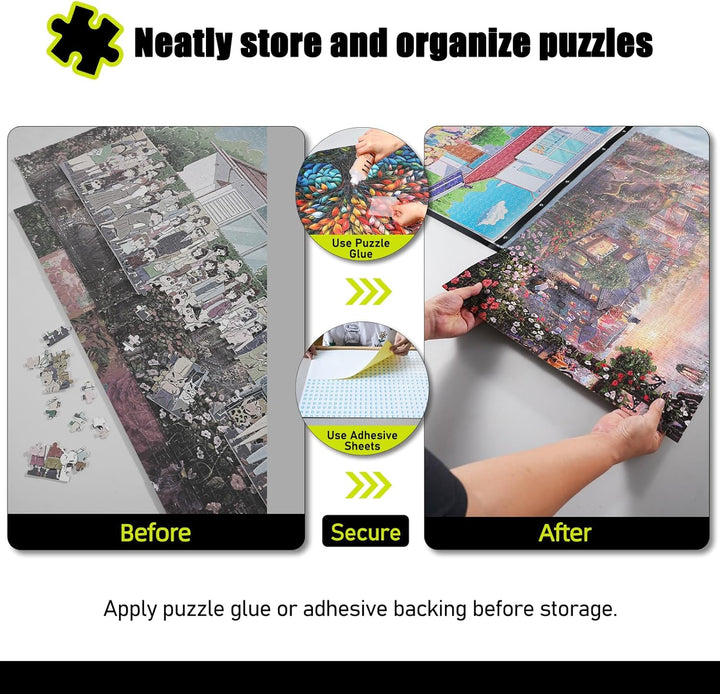 Grosser Puzzle-Ordner für 500–1000 Teile, platzsparende Puzzle-Aufbewahrung für bis zu 20 Puzzles, m