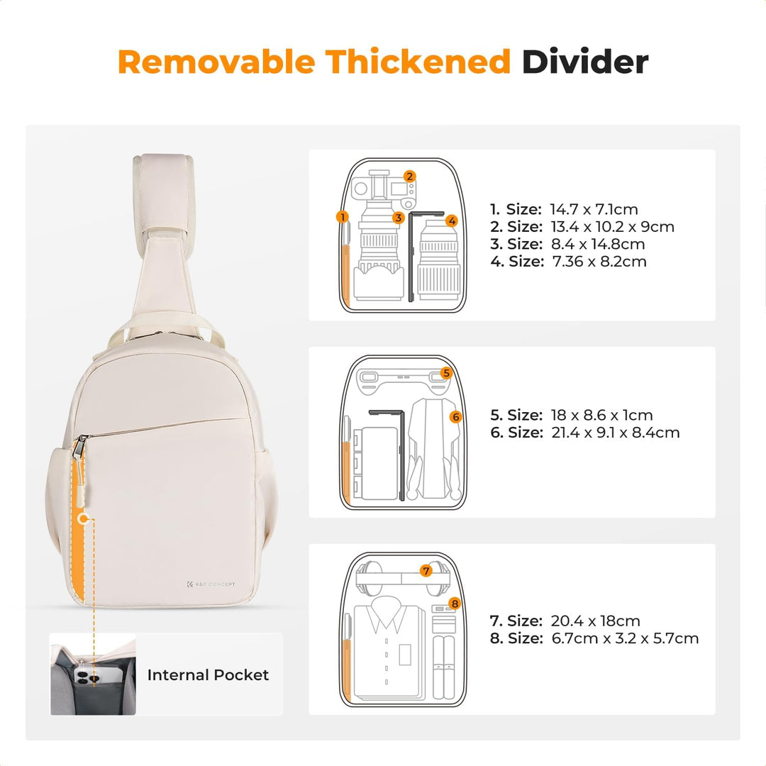 K&amp;F CONCEPT Kameratasche, Kamera Sling Tasche Schultertasche Fotorucksack Klein, Wasserdichter Kamer