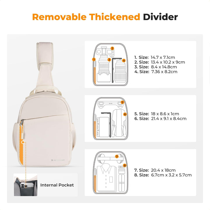 K&amp;F CONCEPT Kameratasche, Kamera Sling Tasche Schultertasche Fotorucksack Klein, Wasserdichter Kamer