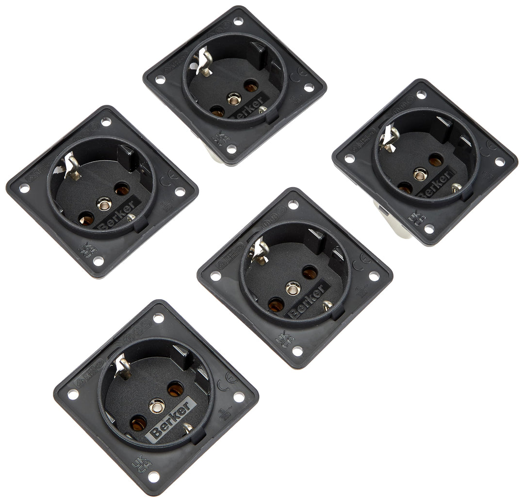 Berker 941852505 - Berk Steckdose SCHUKO (5 Stück Steckdose)