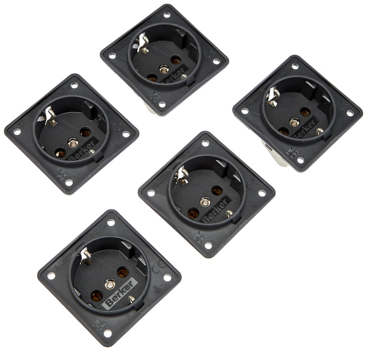 Berker 941852505 - Berk Steckdose SCHUKO (5 Stück Steckdose)
