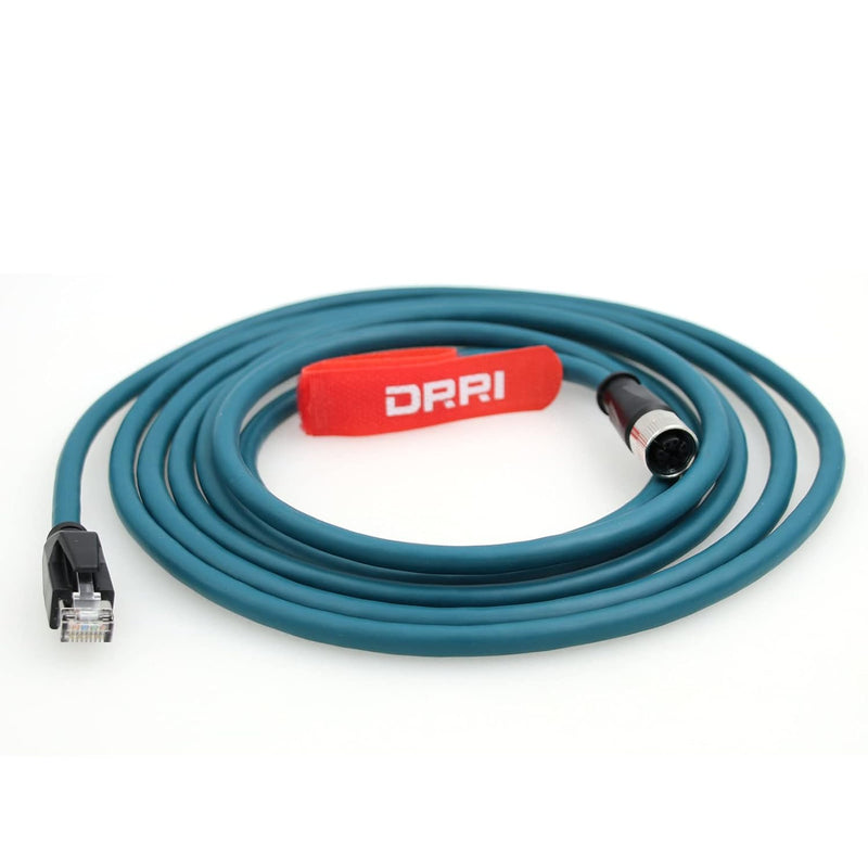 DRRI M12 Cat7A Ethernet Kabel 8-polig X-kodierte Buchse auf RJ-45 Stecker für Cognex Kamera Industri