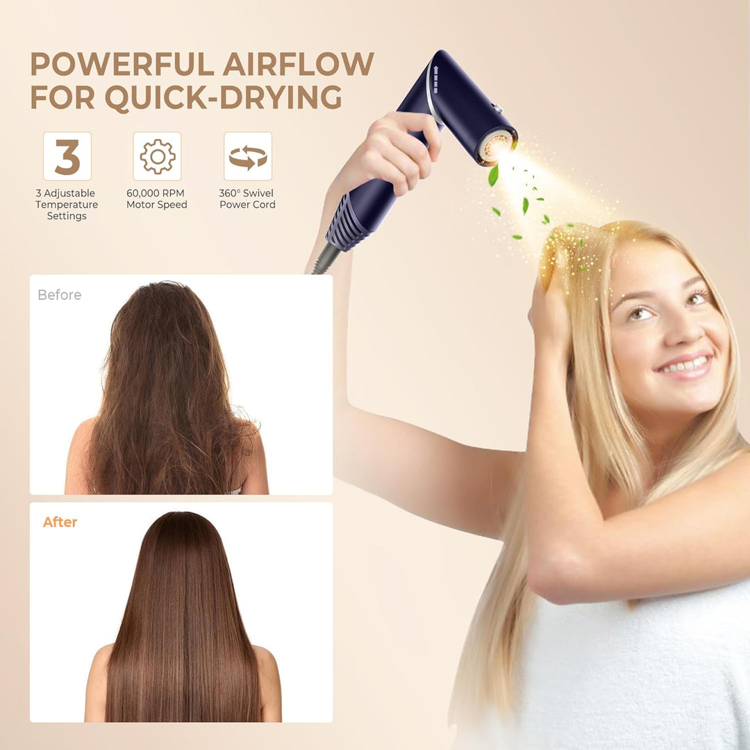 Haarstyler, Hair Styler Set, Hairstyler 5 in 1 mit Föhn Ionen, Automatischer Lockenstab, Wärmebürste