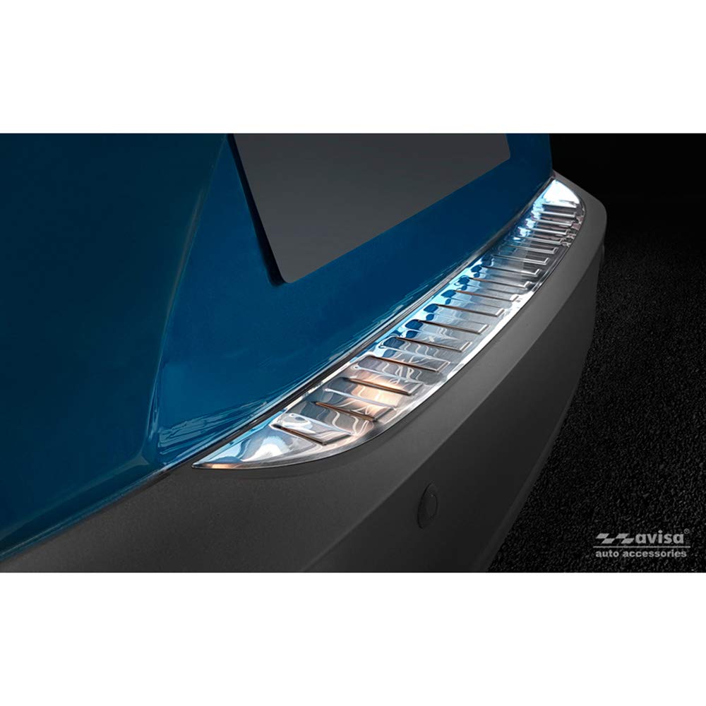 Avisa Edelstahl Heckstossstangenschutz kompatibel mit Mazda CX-3 2015- 'Ribs'